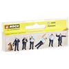Noch H0 Personaggi Poliziotti Dipinti A Mano Set Figure Uniformi Blu per Traccia H0 Modellino Ferrovia e Decorazione Diorama