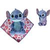 Simba CADEAUX STORE Stitch Lilo&Stitch - Peluche Stitch nel Suo Quadrato Doudou/Coperta 25 cm di qualità Super Morbida