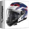 MOTOTOPGUN nolan casco moto adventure n70-2 gt 06 switchback metallo bianco blu - rosso taglia l mototopgun