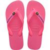Havaianas - Brasil Logo, Infradito Iconiche, Comode E Resistenti, Strisce con la Bandiera Del Brasile E Suola Antiscivolo Con Strisce Colorate, Unisex Adulti