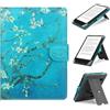 HoYiXi Universale Custodia per 6.8,7 eReader Compatibile Kindle Paperwhite/Colorsoft/Kobo/PocketBook/Tolino/Sony E-Book Reader Cover Case for 6-7'' E-Book Reader con Stand, Fiore