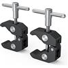 SMALLRIG Morsetto Super Clamp(2 Pacchetti) con Filettature da 1/4 e 3/8 per DJI Ronin, Monitor da Fotocamera, LED Light - 2058