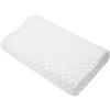 Knadgbft Cuscino ortopedico in memory foam, cuscino cervicale in lattice con fibra a rimbalzo lento, cuscino morbido massaggiatore sanitario bianco