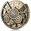 Keller & Weber DND D&D - Dadi rotelle, 7 in 1, set di dadi metallici D&D, ruota dentata, roulette dadi, bronzo