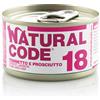 Natural Code 18 Tonnetto e Prosciutto 85 gr Per Gatti