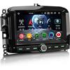 Erisin Android 14 8-Core 4GB+64GB Autoradio per Fiat 500L 2012-2017 7 pollici IPS Schermo tattile Supporto GPS Navigatore Wireless Radio CarPlay Android Auto WiFi DAB+ Bluetooth 5.0 DSP Canbus OBD2