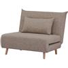 Huspert Divano letto singolo pieghevole in tessuto con cuscino Beige