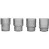 Ferm Living - Bicchiere Ripple - Trasparente - Vetro soffiato a bocca - Designer Trine Andersen
