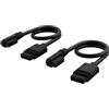 Corsair iCUE LINK Sottile Cavi - 200 mm Diritto/Sottile 90° - Nero