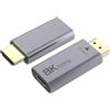 PremiumCord Adattatore da USB-C a HDMI 8K F/M, HDMI 2.1, UHD 8K 4320p 60Hz, 4K 2160p 144Hz, HDR10+, HDCP 2.3, 48 Gbps, Alloggiamento In Alluminio, Grigio Siderale