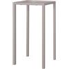 Tavolo alto ZURIGO in metallo tortora 60×60 cm, impilabile