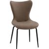 Set di 4 sedie BONDI BEACH in similpelle marrone e gambe in metallo nero