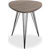 VERSA Seatle Tavolino Ausiliario per Soggiorno, Tavolino Moderno, Misure (A x L x l) 60 x 50 x 50 cm, Legno e Metallo, Colore Marrone e Nero