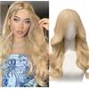 SAIIURV Parrucca Lunga Riccia Bionda 28/70cm Fibra Resistente al Calore Cosplay Quotidiano Festa