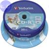 VERBATIM CD-R 700MB 52x Cake 25pz VERBATIM Azo InkJet Bianca 23-118 - 43439