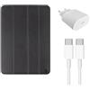Caricatore rapido (20W) & cavo (USB-C) & custodia iPad protettiva | iPad 10.9 | nero