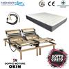MEMORYLINE PLATINUM + LIGHT RELAX - Rete motorizzata + materasso in memory (Iva 4%) Matrimoniale (materasso unico 160 cm + cavo sincro)
