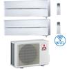 Mitsubishi Climatizzatore Condizionatore Mitsubishi Kirigamine Style Wifi R32 Bianco Perla Dual Split Inverter 18000 + 18000 BTU con U.E. MXZ-3F54VF Classe A+++/A++