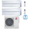 Mitsubishi Climatizzatore Condizionatore Mitsubishi Kirigamine Style Wifi R32 Bianco Perla Dual Split Inverter 9000 + 18000 BTU con U.E. MXZ-3F54VF Classe A+++/A++