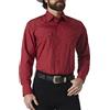 Wrangler Men's Sport Western Two Pocket Long Sleeve Snap Shirt, Wine, XL