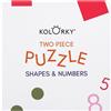 Kolorky Puzzle Two Piece Shapes & Numbers 10 pz