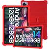 Generic Custodia per DOOGEE U11 2025 da 11 pollici con copertura completa, adatta ai bambini, antiurto, antigraffio, supporto regolabile, copertura in morbido silicone impermeabile, rosso