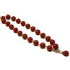 DodiGioielli.it Collana girocollo donna in pasta di corallo rosso Sardegna - Palline 14 mm e goccia pendente 12x16 mm - Argento 925 placcato oro rosa - Handmade Made in Italy - DodiGioielli