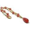 DodiGioielli.it Collana Lunga Donna con Pendente in Quarzo Cherry e Cuori di Quarzo Rosa - Gioiello Artigianale Made in Italy - 82 cm - DodiGioielli
