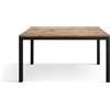 Tavolo TROPEA in legno, finitura rovere rustico e base in metallo verniciato antracite, allungabile 160×90 cm - 210×90 cm