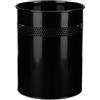 HJH Office 830014 Cestino per carta straccia in Metallo CLEAN III 15L, Pattumiera per scrivania, cucina, bagno, ufficio e scuola, Nero
