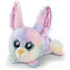 NICI Glubschis: L'Originale - Glubschis Rainbow Candy Coniglietto 15 cm - Coniglio Sdraiato con Grandi Occhi Luccicanti - Soffici Peluche per Gli Amanti Degli Animali di Pezza