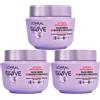 L'Oreal Paris L'Oréal Paris Elvive Hydra Hyaluronic Maschera per Capelli Disidratati 72H Booster Idratazione Profonda Trattamento Rimpolpante Senza Appesantire Formula con Acido Ialuronico - 3 Barattoli da 250ml