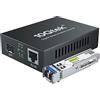 10Gtek Gigabit Ethernet Media Converter con 1Gb SFP LX Monomodale Modulo, 10/100/1000M RJ45 a 1000Base-LX, 1310nm, Fino a 20km