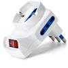 Aigostar Spina tripla grande 16A Bipasso e Schuko con interruttore Aigostar