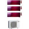 Mitsubishi Electric Climatizzatore Mitsubishi Trial Split MSZ-LN Kirigamine Style 9000+9000+12000 R32 A+++ WiFi MXZ-3F54VF4 Rosso 9+9+12