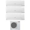 MITSUBISHI Climatizzatore Trial Split Inverter 9000 + 9000 + 12000 Btu Condizionatore con Pompa di calore Classe A++/A Gas R32 (Unità Interna + Unità Esterna) - 2 x MSZ-HR25VF + MSZ-HR35VF + MXZ-3HA50VF MSZ-HR