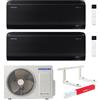 Samsung Climatizzatore Samsung Windfree Black Wi-fi Dual split inverter 9000+9000 btu gas R32 (U.E. AJ040TXJ2KG/EU) + OMAGGIO