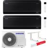 Samsung Climatizzatore Samsung Windfree Black Wi-fi Dual split inverter 12000+12000 btu gas R32 (U.E. AJ052TXJ3KG/EU) + OMAGGIO