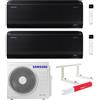Samsung Climatizzatore Samsung Windfree Black Wi-fi Dual split inverter 12000+12000 btu gas R32 (U.E. AJ068TXJ3KG/EU) + OMAGGIO