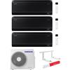 Samsung Climatizzatore Samsung Windfree Black Wi-fi Trial split inverter 12000+12000+12000 btu gas R32 (U.E. AJ068TXJ3KG/EU) + OMAGGIO