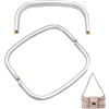 CHGCRAFT 2 Pz 20,5 cm Telaio Borsellino in Alluminio Kiss Clasp Serratura Telaio a Forma di U Manico per Borsa Interna Tetto per Borsellino, Non Includono Le Molle, 20.5x9.5x2.4cm