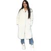 Yes Zee 8050716747395 Cappotto Teddy Reversibile Bianco GESSO
