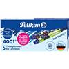 Pelikan Confezione da 5 cartucce d'inchiostro 4001 per riempitivo Lamy, blu reale