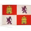 AZ FLAG Bandiera Castiglia E León 45x30 cm - Bandierina Castilla Y León In Spagna 30x45 cm Cordicelle