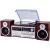 Trevi GIRADISCHI STEREO DAB+ 25W WIRELESS USB SD AUX-IN CASSETTA ENCODING TT 1072 DAB LEGNO