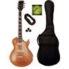 strumentimusicalitop Les Paul Chitarra Elettrica Gold Oro Pickup P90 SLASH Custodia e Accessori