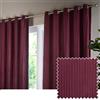Paoletti Coppia di tende con occhielli in velluto corinzio - Merlot - 117x183 cm