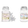 YANKEE CANDLE Bundle of Yankee Candle Candela profumata giara grande | Amore invernale | Durata Fino a 150 Ore + Yankee Candle Candela profumata | Candela giara grande Snowflake Kisses | Regalo perfetto per donne