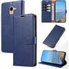 KKEIKO Cover per Samsung Galaxy J6 2018, Antiurto Custodia in PU Pelle con Slot per Porta Carte, Magnetico Protettiva Cover per Samsung J6 2018, Blu