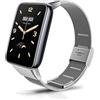 KoGiio Cinturino per Xiaomi Smart Band 7 Pro (Mi Band 7 Pro), Chiusura Rete Metallo Regolabile Watch Band, Uomini Donne Acciaio Inossidabile Ricambio Cinturino per Mi Band 7 Pro - D'argento